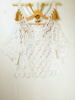 blusa crochet blanca algodon boho mujer La Gata Voladora Alpujarra Almería