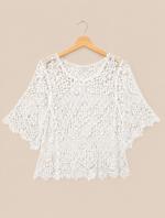 blusa crochet algodon blanca boho mujer La Gata Voladora Alpujarra Almería
