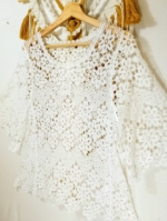blusa crochet blanca algodon boho mujer La Gata Voladora Alpujarra Almería