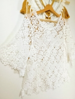 blusa crochet blanca algodon boho mujer La Gata Voladora Alpujarra Almería