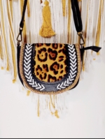 bolso piel lea boho vintage leopardo La Gata Voladora Alpujarra Almería