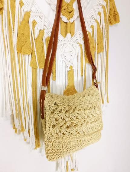 bolso rafia Mallorca estilo bohemio natural La Gata Voladora Alpujarra Almería