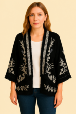 kimono negro bordado boho chic mujer la gata voladora alpujarra almeria