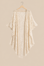 chaqueta bohemia crochet calado beige estilo boho chic la gata voladora alpujarra almeria