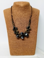 collar cerámica copacabana boho artesanal azul cordón ajustable La Gata Voladora Alpujarra Almería