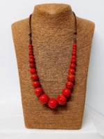 Collar de Cerámica Luna Rojo con cordón ajustable – La Gata Voladora Laujar de Andarax