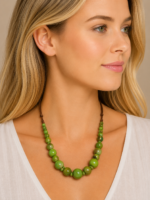 Collar de Cerámica Luna Verde con cordón ajustable – La Gata Voladora Laujar de Andarax