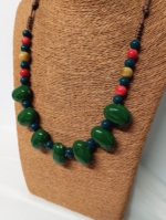 collar cerámica brasil boho verde artesanal cordón ajustable La Gata Voladora Alpujarra Almería