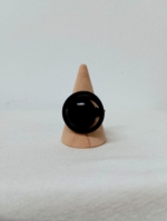 conjunto boho chic espiral almau negro pendientes anillo ajustable La Gata Voladora Alpujarra Almeria