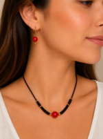 conjunto joyería bohemia ágata cornalina La Gata Voladora Alpujarra Almería