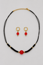conjunto joyería bohemia ágata cornalina La Gata Voladora Alpujarra Almería