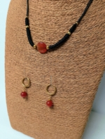 collar ágata cornalina acero hipoalergénico boho La Gata Voladora Alpujarra Almería