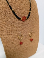 collar ágata cornalina acero hipoalergénico boho La Gata Voladora Alpujarra Almería