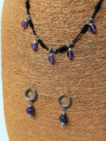collar amatista cordón ajustable acero hipoalergénico boho La Gata Voladora Alpujarra Almería