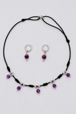 conjunto joyería amatista artesanal boho La Gata Voladora Alpujarra Almería