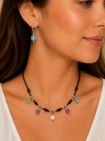 conjunto joyería bohemia piedras naturales La Gata Voladora Alpujarra Almería