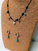 collar piedras semipreciosas amatista amazonita cuarzo blanco boho La Gata Voladora Alpujarra Almería