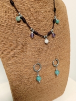 collar piedras semipreciosas amatista amazonita cuarzo blanco boho La Gata Voladora Alpujarra Almería
