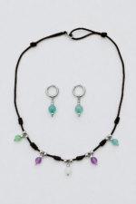 conjunto joyería bohemia piedras naturales La Gata Voladora Alpujarra Almería