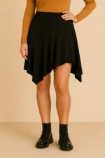 falda asimetrica coline negro estilo bohemio la gata voladora alpujarra almeria