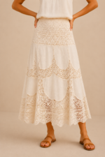 falda bohemia beige crochet ibicenca algodon mujer la gata voladora laujar de andarax alpujarra almeria
