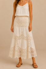 falda boho beige ibicenca algodon estilo bohemio la gata voladora laujar de andarax alpujarra almeria