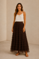 falda tul chocolate boho conjunto estilo bohemio La Gata Voladora Alpujarra Almería