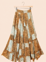 falda larga seda beige paisley estilo boho chic La Gata Voladora Alpujarra Almeria