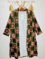 kimono estampado patchwork boho verde La Gata Voladora Alpujarra Almería