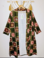 kimono estampado patchwork boho verde La Gata Voladora Alpujarra Almería