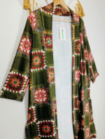 kimono estampado patchwork boho verde La Gata Voladora Alpujarra Almería