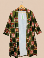 kimono estampado patchwork boho chic verde La Gata Voladora Alpujarra Almeria