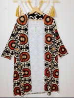 kimono estampado vintage negro boho La Gata Voladora Alpujarra Almería