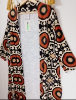 kimono estampado vintage negro boho La Gata Voladora Alpujarra Almería