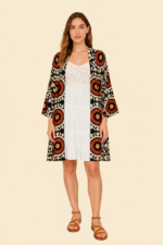kimono estampado vintage negro boho La Gata Voladora Alpujarra Almeria