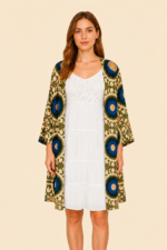 kimono estampado vintage verde boho La Gata Voladora Alpujarra Almeria