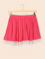 mini falda coral ligera estilo boho verano La Gata Voladora Alpujarra Almeria