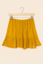 mini falda lua mostaza bordados boho chic la gata voladora alpujarra almeria