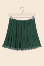 falda corta verde encaje boho chic La Gata Voladora Alpujarra Almeria