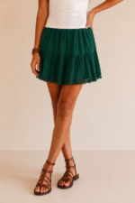 mini falda verde estilo boho chic La Gata Voladora Alpujarra Almeria
