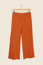pantalon cargo amber algodon color teja mujer boho chic La Gata Voladora Alpujarra Almeria