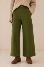 pantalon ancho amber algodon verde kaki estilo bohemio mujer La Gata Voladora Alpujarra Almeria
