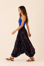 pantalon bohemio azul estampado india la gata voladora alpujarra almeria