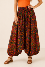 pantalon afgano naranja estilo bohemio la gata voladora alpujarra almeria