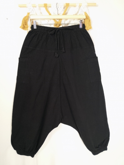 pantalon bombacho negro algodon boho mujer La Gata Voladora Alpujarra Almería