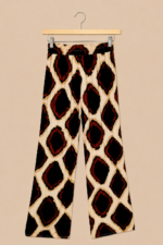 pantalon palazzo estampado geometrico marron boho chic mujer La Gata Voladora Alpujarra Almeria