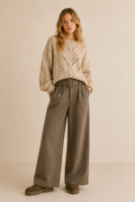 pantalon palazzo espiga natural marron claro boho chic la gata voladora alpujarra almeria