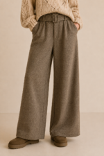 pantalon palazzo marron claro look invierno la gata voladora alpujarra almeria