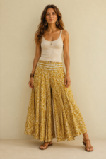 pantalon seda samsara beige estampado boho chic la gata voladora alpujarra almeria