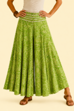 falda seda samsara verde estilo boho La Gata Voladora Alpujarra Almeria